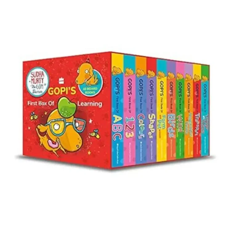 Gopis First Box Of Learning Based on Gopi the dog, from Sudha Murtys Gopi Diaries! Boxset of 10 Early Learning Board Books for Children buy online in sri lanka