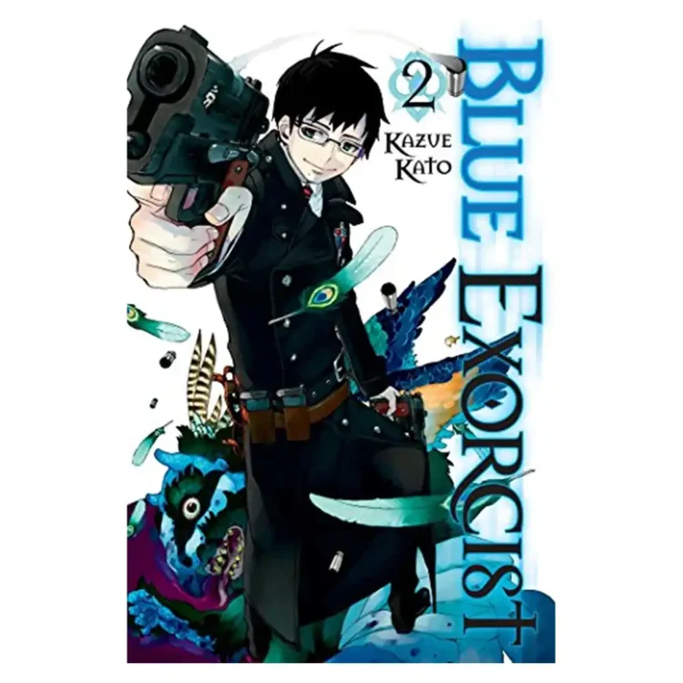 Blue Exorcist Vol. 2 paperback manga by Kazue Kato – shonen supernatural fantasy