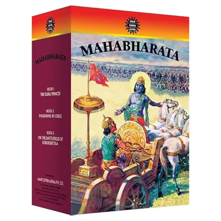 Mahabharata Collection 42 Books in 3 Volumes Hardcover Amar Chitra Katha