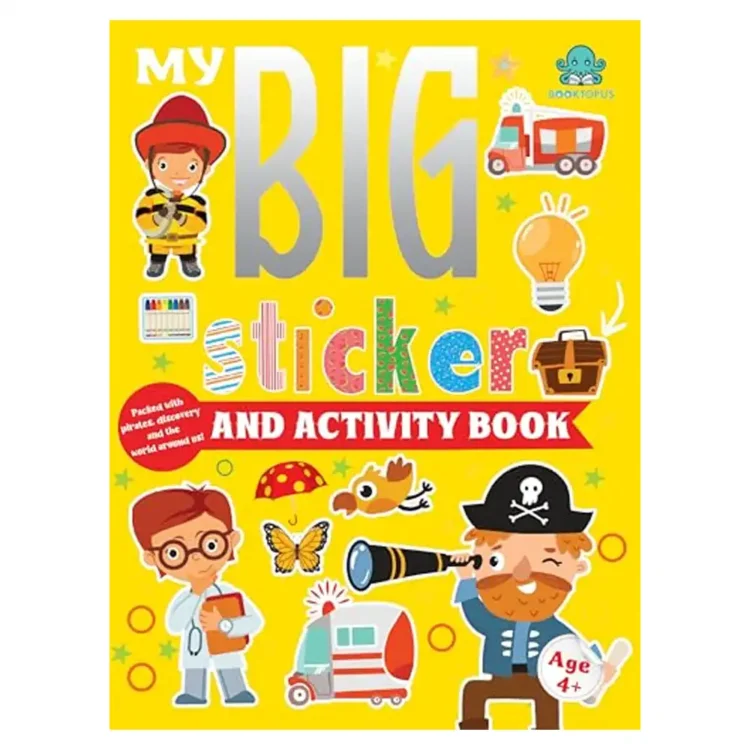 My Big Sticker And Activity Book 4 paperback by Booktopus ISBN 9789365692419 kids activity book Sri Lanka