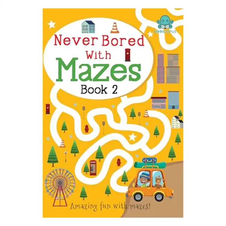 Never Bored With Mazes Book 2 paperback by Booktopus ISBN 9789365697476 maze activity book for kids Sri Lanka