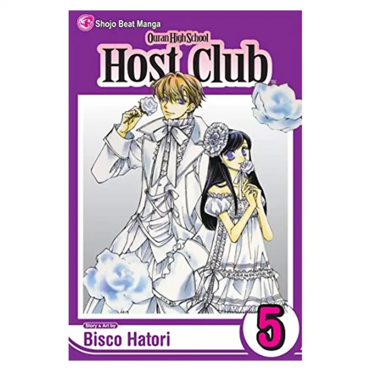 Ouran High School Host Club Vol. 5 paperback manga by Bisco Hatori – shojo romantic comedy