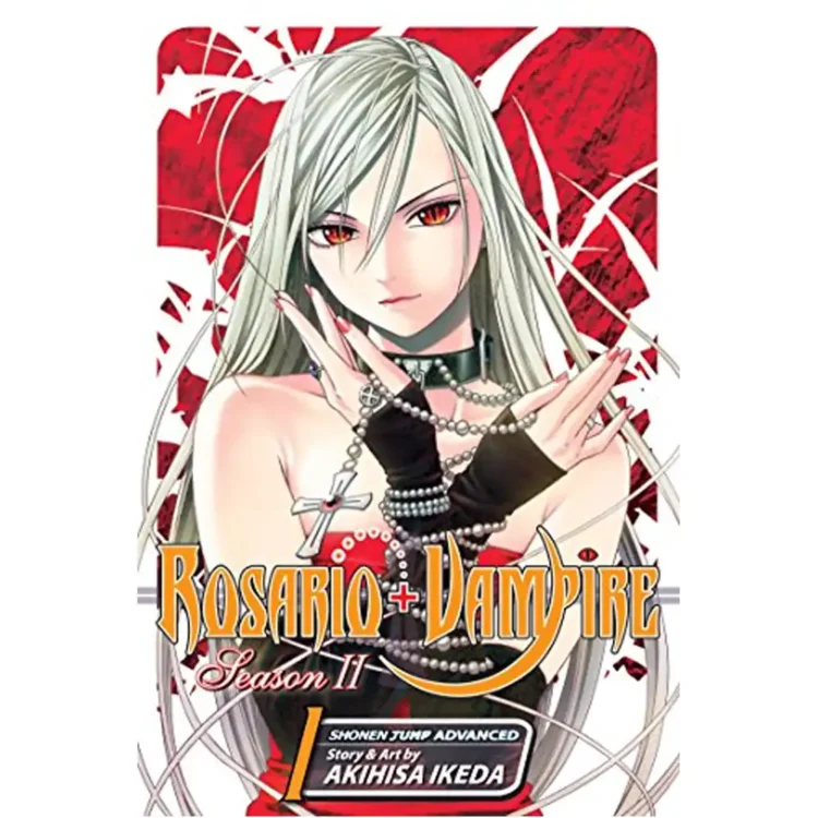 Rosario+Vampire Season II Vol. 1 paperback manga by Akihisa Ikeda – shojo supernatural vampire romance series