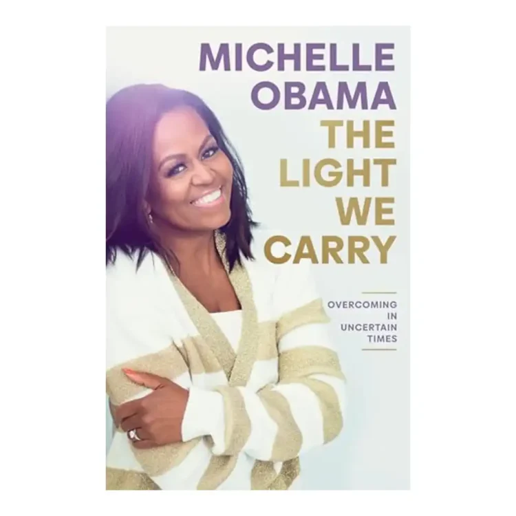 The Light We Carry by Michelle Obama hardcover book cover – self-help memoir on resilience, hope, and personal growth