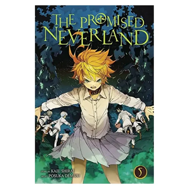 The Promised Neverland Vol. 5 paperback manga by Kaiu Shirai – shonen thriller mystery horror adventure series
