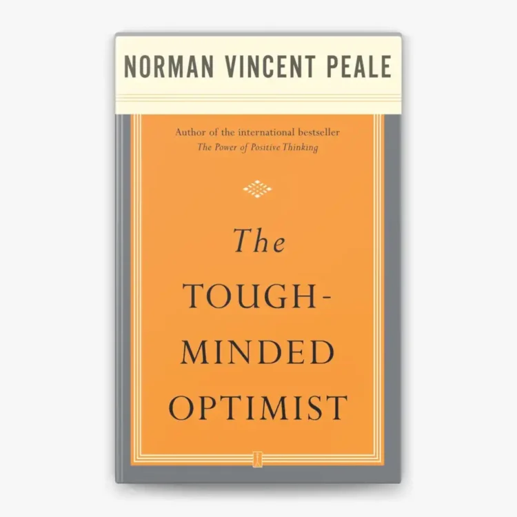 The Tough-Minded Optimist by Norman Vincent Peale book cover – self-help book on optimism, resilience, and mental strength