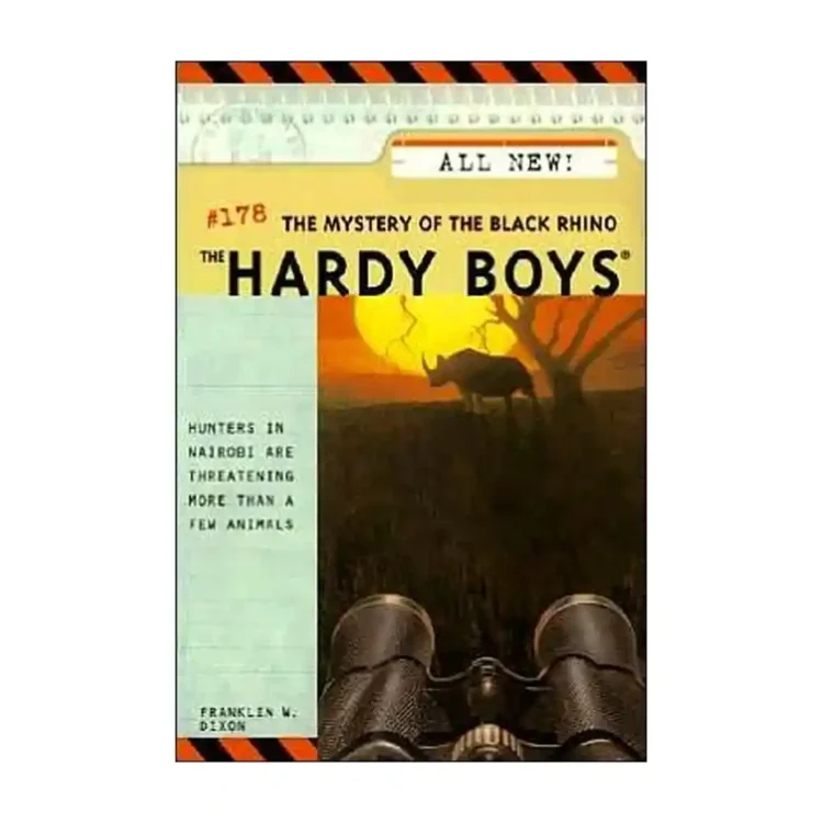 The Mystery of the Black Rhino Paperback by Franklin W. Dixon ISBN 9780689855986 Hardy Boys mystery book Sri Lanka