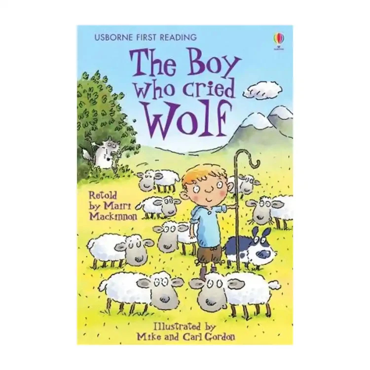 The Boy Who Cried Wolf Paperback by Mairi Mackinnon ISBN 9780746093146 Usborne First Reading Level 3 children book Sri Lanka