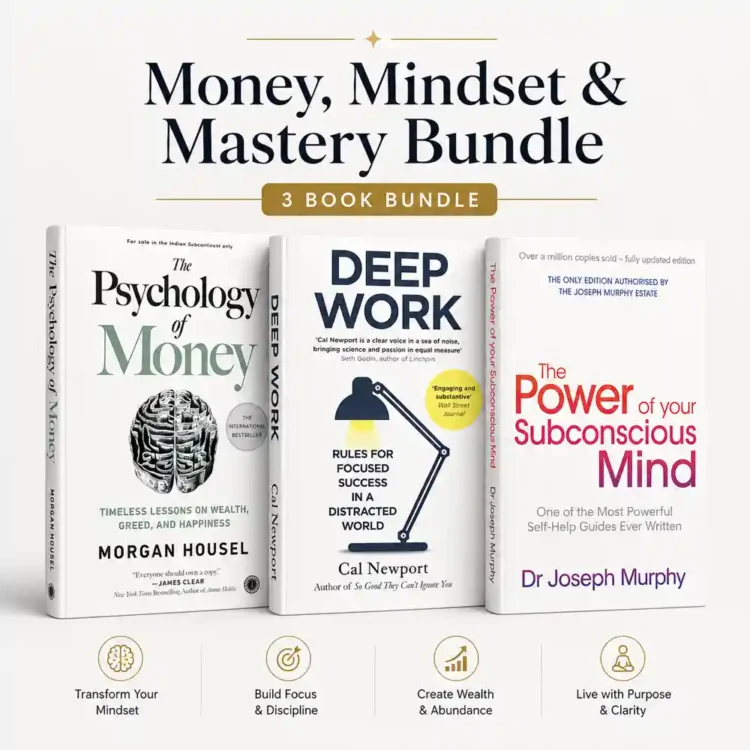 Money Mindset and Mastery Bundle Psychology of Money Deep Work The Power of Your Subconscious Mind Sri Lanka