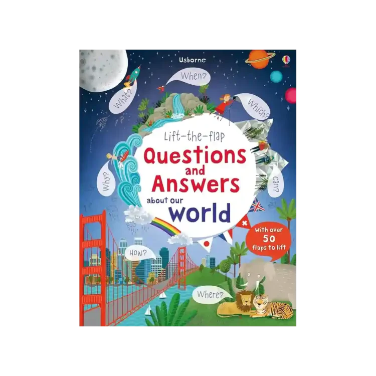 Lift-the-Flap Questions and Answers About Our World Board Book by Katie Daynes ISBN 9781409582151 Usborne Sri Lanka