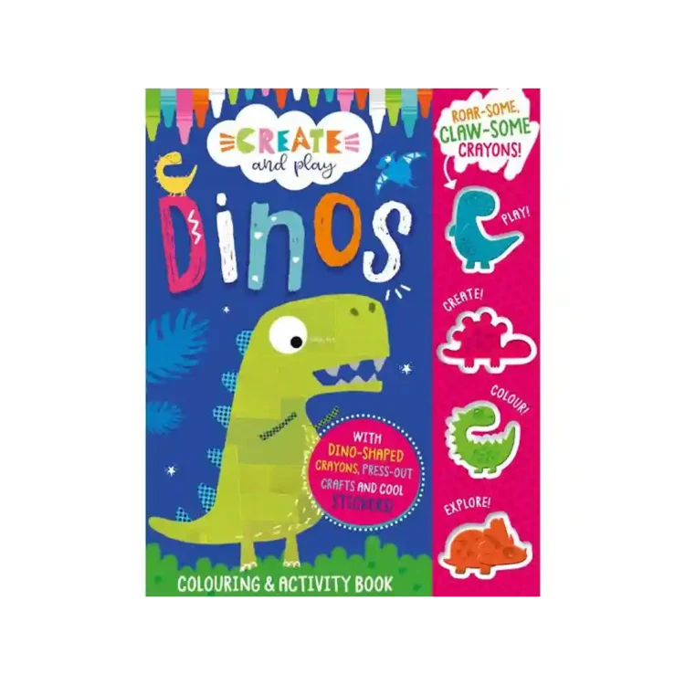 Create and Play Dinos Colouring Activity Book ISBN 9781803370378 Make Believe Ideas Sri Lanka
