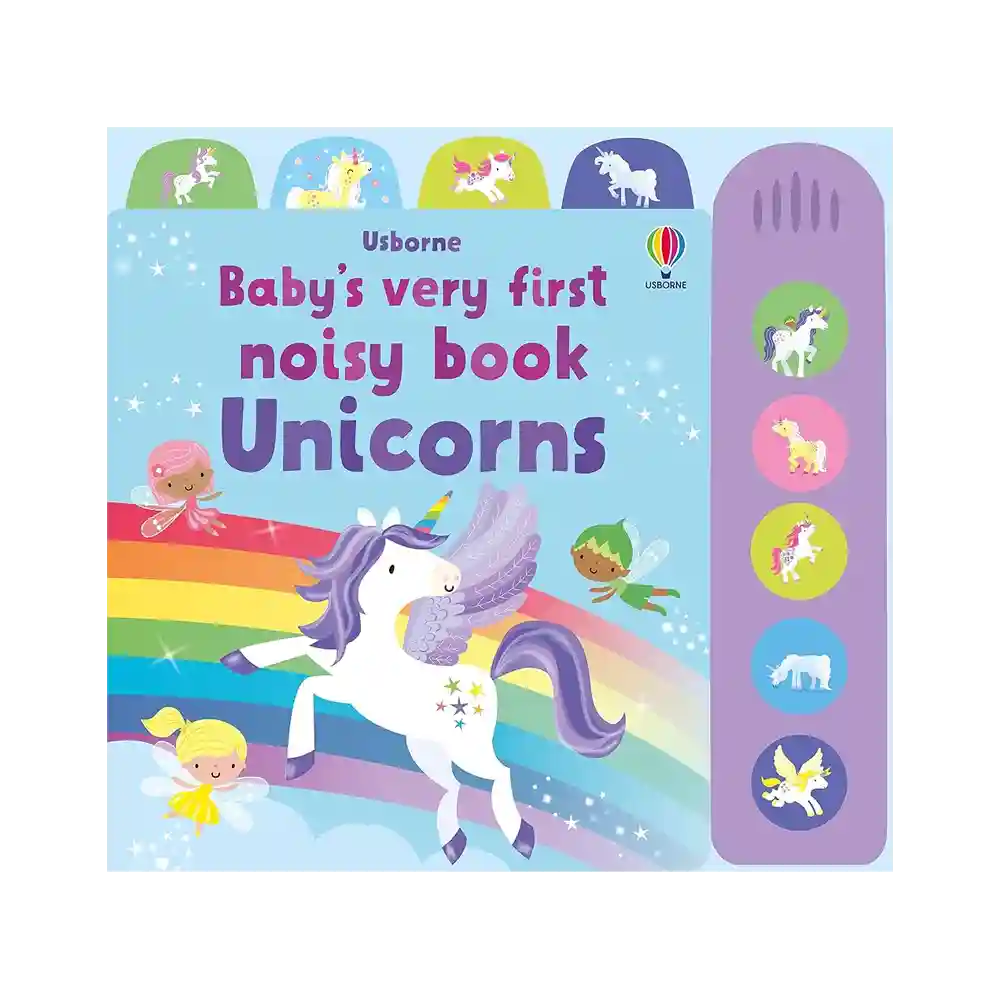 Baby’s Very First Noisy Book Unicorns Board Book by Fiona Watt ISBN 9781803707648 Usborne Sri Lanka
