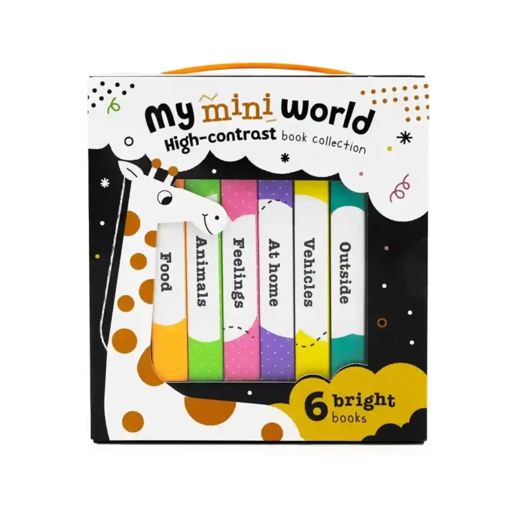 My Mini World Box Set of 6 High Contrast Mini Board Books ISBN 9781835095881 North Parade Publishing Sri Lanka