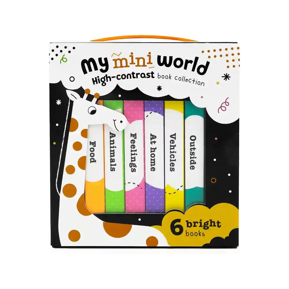 My Mini World Box Set of 6 High Contrast Mini Board Books ISBN 9781835095881 North Parade Publishing Sri Lanka