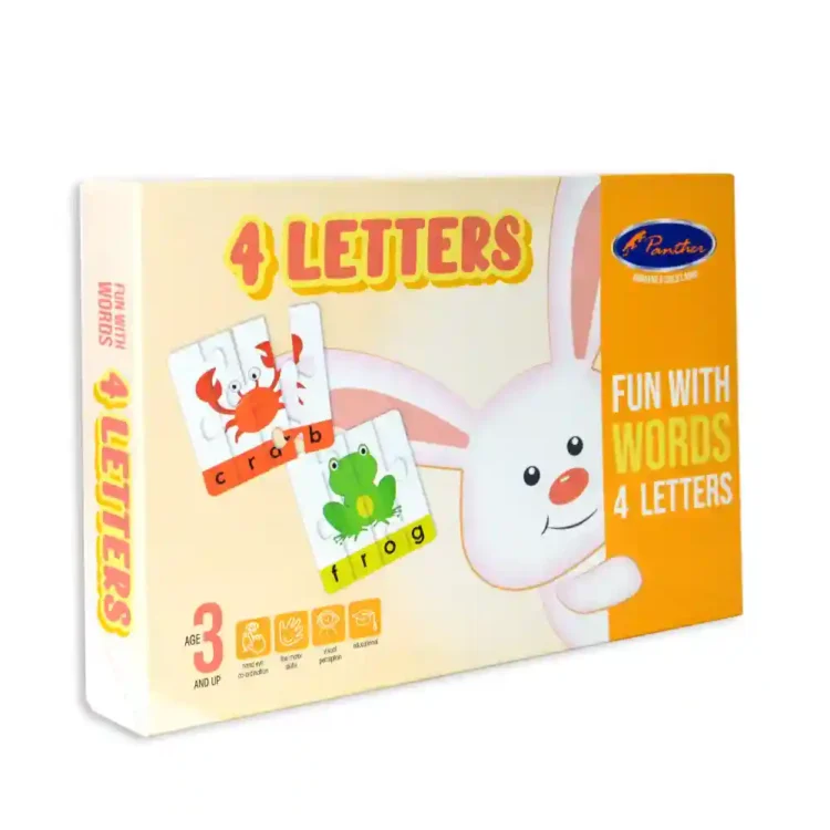 Fun with Words 4 Letters Puzzles educational word-building puzzle for children Sri Lanka