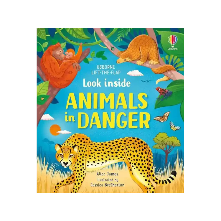 Look Inside Animals in Danger Board Book by Alice James ISBN 9781474999045 Usborne Sri Lanka